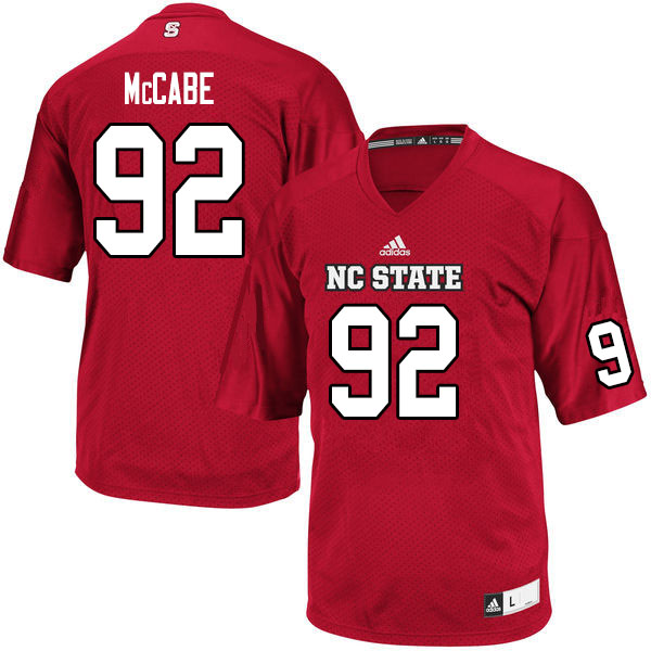 Men #92 Matt McCabe NC State Wolfpack College Football Jerseys Sale-Red